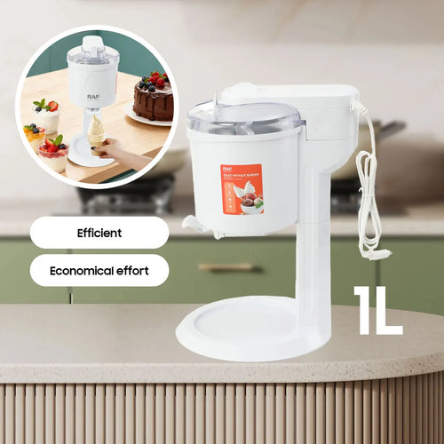 20W Electric Ice Cream Machine 1L Automatic Fruit Dessert Make Ice-Cream Cone Smoothie DIY Frozen Fruit Slush Ice Cream Sundae Making Machine For Home